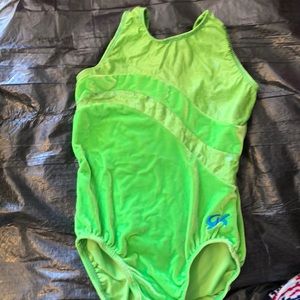 GK AXS Lime Green Gymnastics Leotard